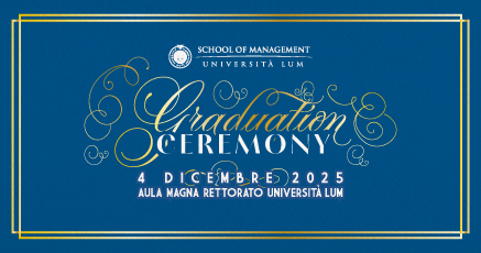 Graduation Ceremony dei Master LUM 2024/2025: il 4 dicembre la cerimonia ufficiale in Aula Magna